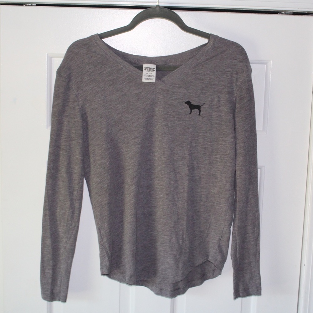 Pink VS Long Sleeve Campus Tee